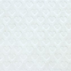 Heart  shape  embossed  and  waxed  paper  ( white )