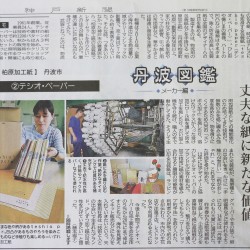 平成２８年１月８日の神戸新聞にteshiopaperの記事が掲載！！